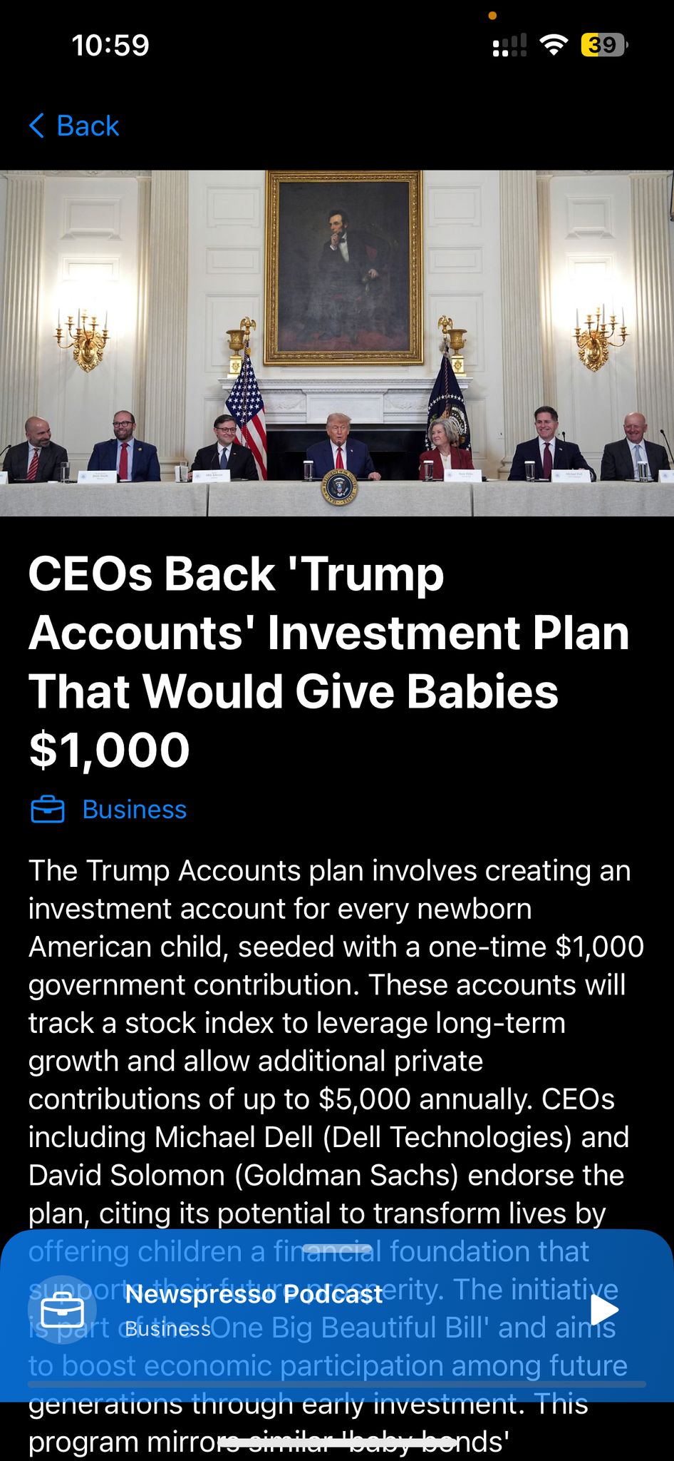 News Headlines Feature